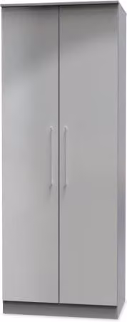 Welcome Worcester 2 Door Tall Double Wardrobe in Matt Grey