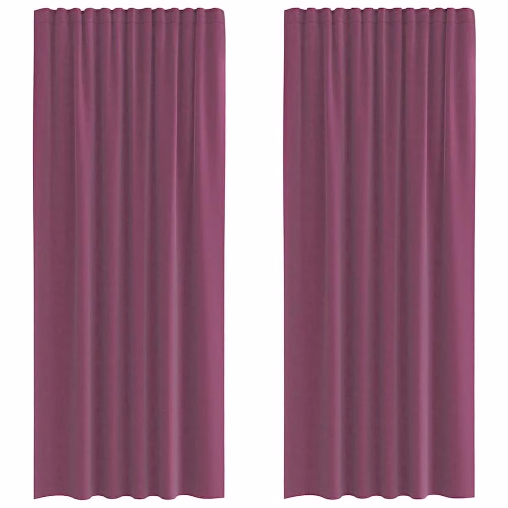 Berkfield Home Purple Voile Fabric Curtains with Rod Pockets, 2 Pack, W: 140 cm, H: 245 cm – 2