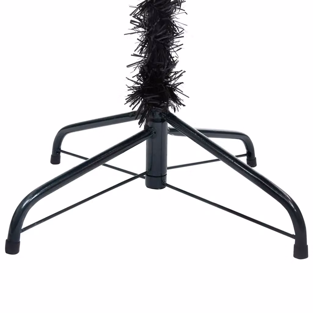 Berkfield Home Artificial Pre-lit Christmas Tree with Ball Set, Black, Height: 150 cm – 3