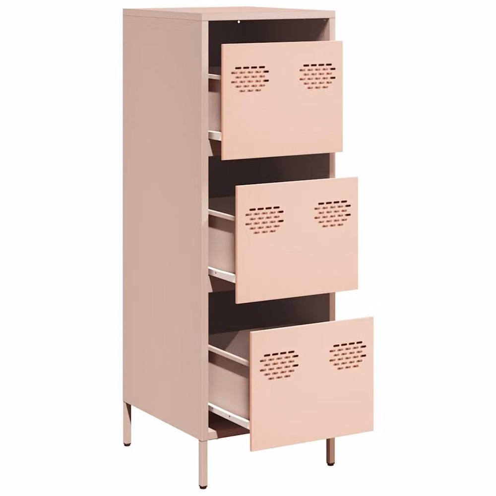 Berkfield Home Pink Steel Modern Highboard W/D/H: 39 x 35 x 103.5 cm – 2