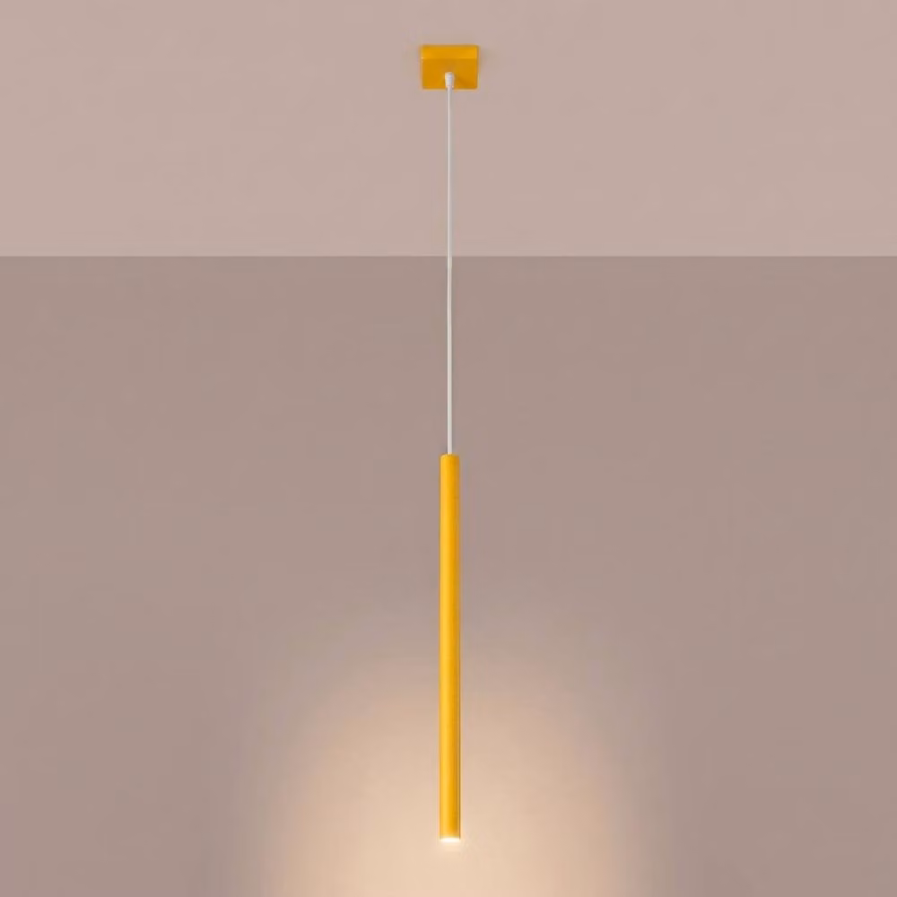 Sollux Lighting Modern Yellow Pendant Lamp, W/D/H: 120 x 8 x 8 cm – 2