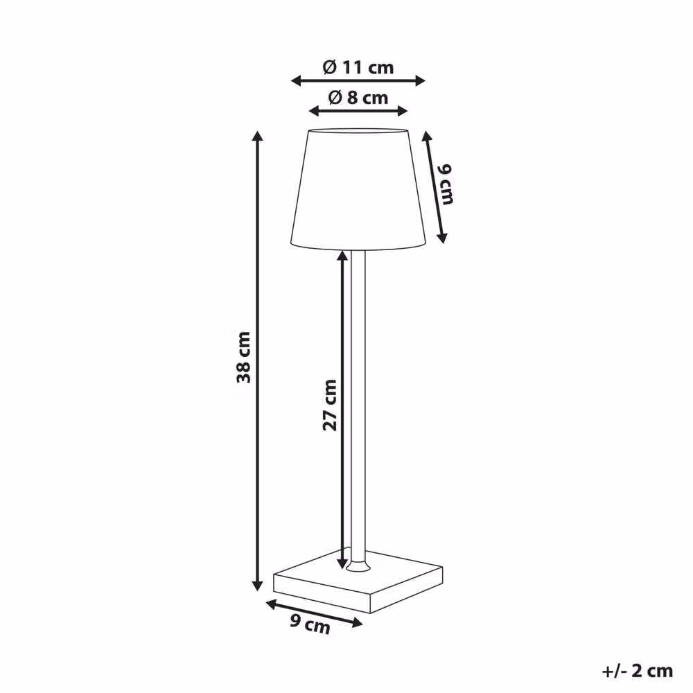 Wyld and Coco Gold Wireless Table Lamp, Dimmable and Rechargeable Aluminium Metal Task Light for Indoor and Outdoor Use – 2
