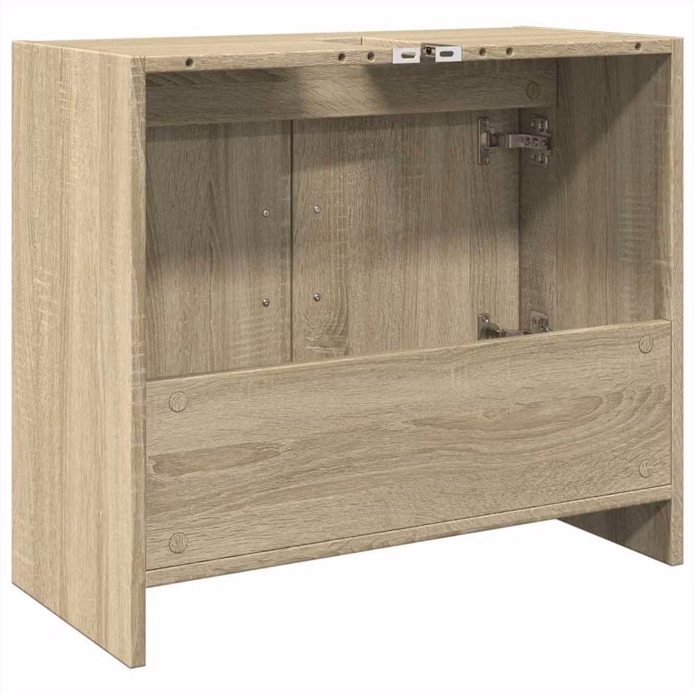 Berkfield Home Sonoma Oak Sink Cabinet in Beige, W/D/H: 63 x 29 x 55 cm – 4