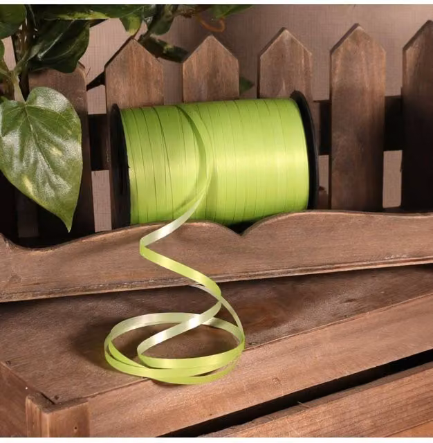 KDMD Matt Lime Green Plastic Curling Ribbon, 4 Pack – 1