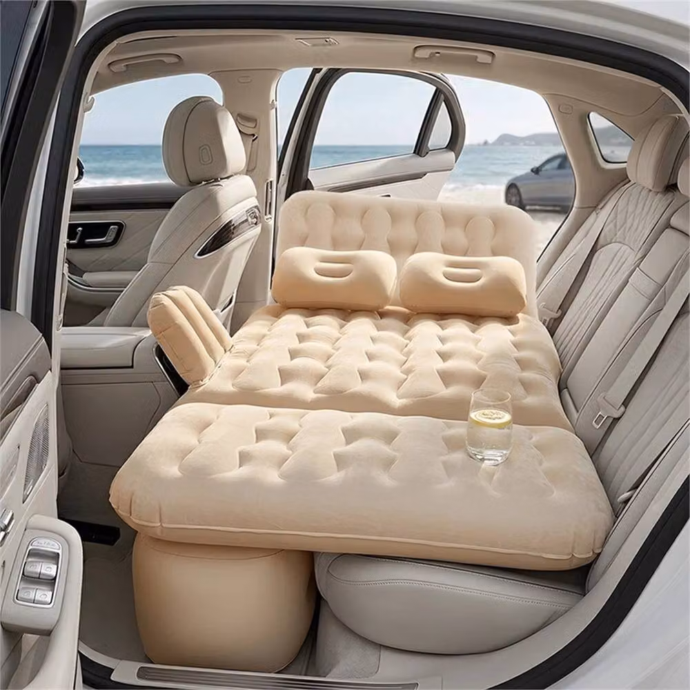 Kelvenix Inflatable Travel Mattress Seat in Beige, W/D/H: 190 x 80 x 40 cm – 2