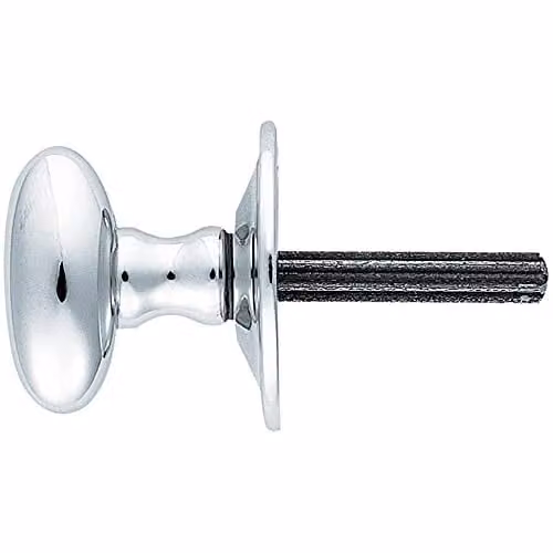 Loops Oval Rack Bolt Thumbturn Lock with Steel Spline Spindle and 36mm Rose in Polished Chrome Silver