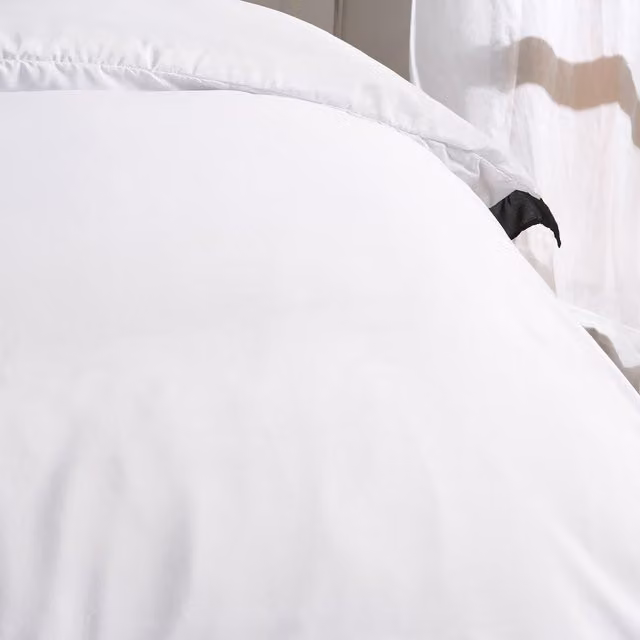 OHS Monochrome Frill Edge Duvet Cover Set in Black and White