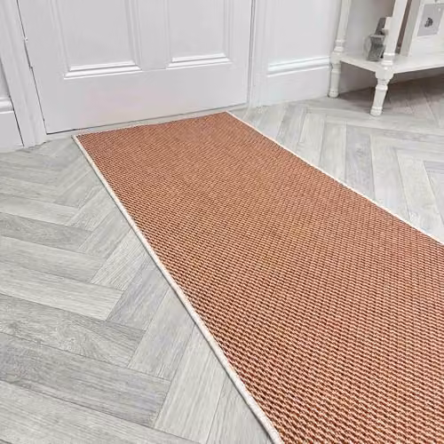 runrug Reversible Indoor/Outdoor Hallway Runner Rug, Maritime Terracotta, W: 70 cm, L: 390 cm – 1