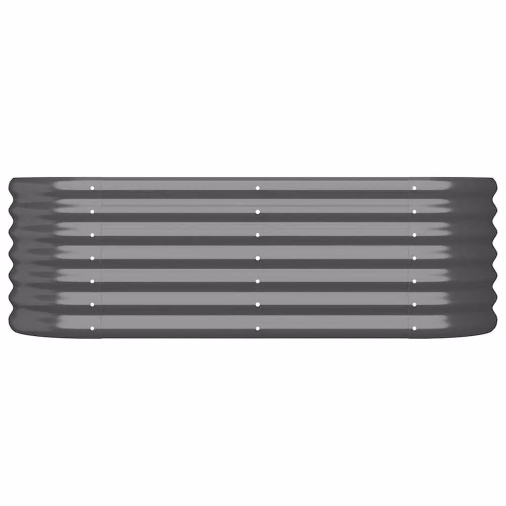 Berkfield Home Garden Powder-coated Steel Raised Bed in Anthracite, W/D/H: 114 x 40 x 36 cm – 3