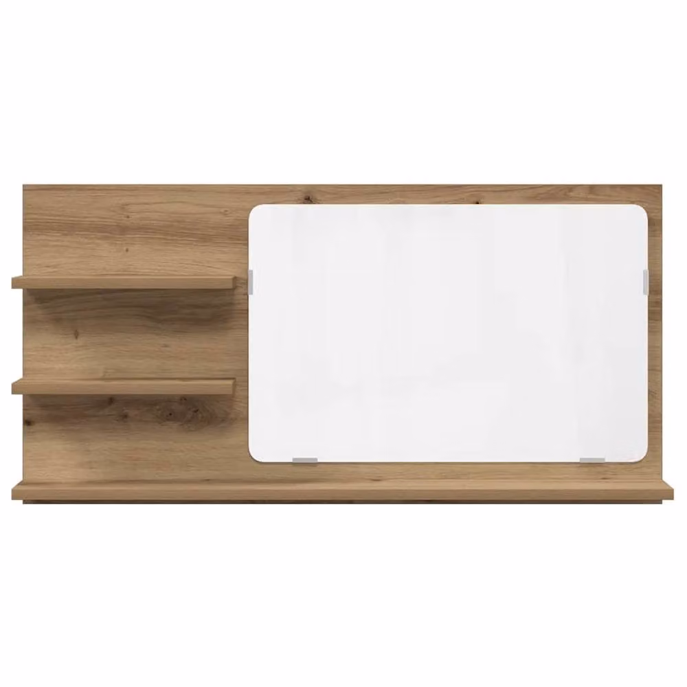 Berkfield Home Artisan Oak Bathroom Mirror Cabinet in Brown, W/D/H: 90 x 11 x 45 cm – 3