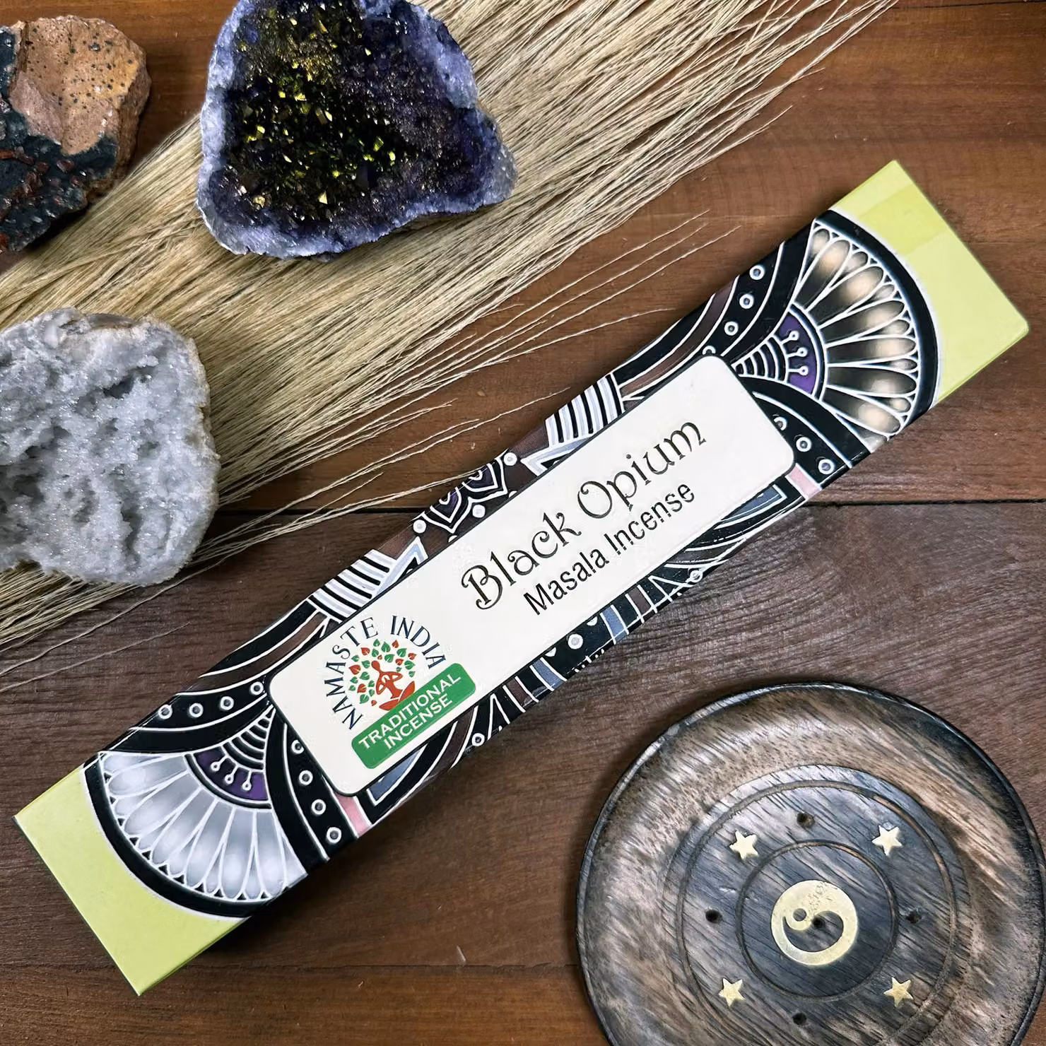 KDMD Namaste Mandala Masala Incense Sticks in Black Opium, Multicolour – 2
