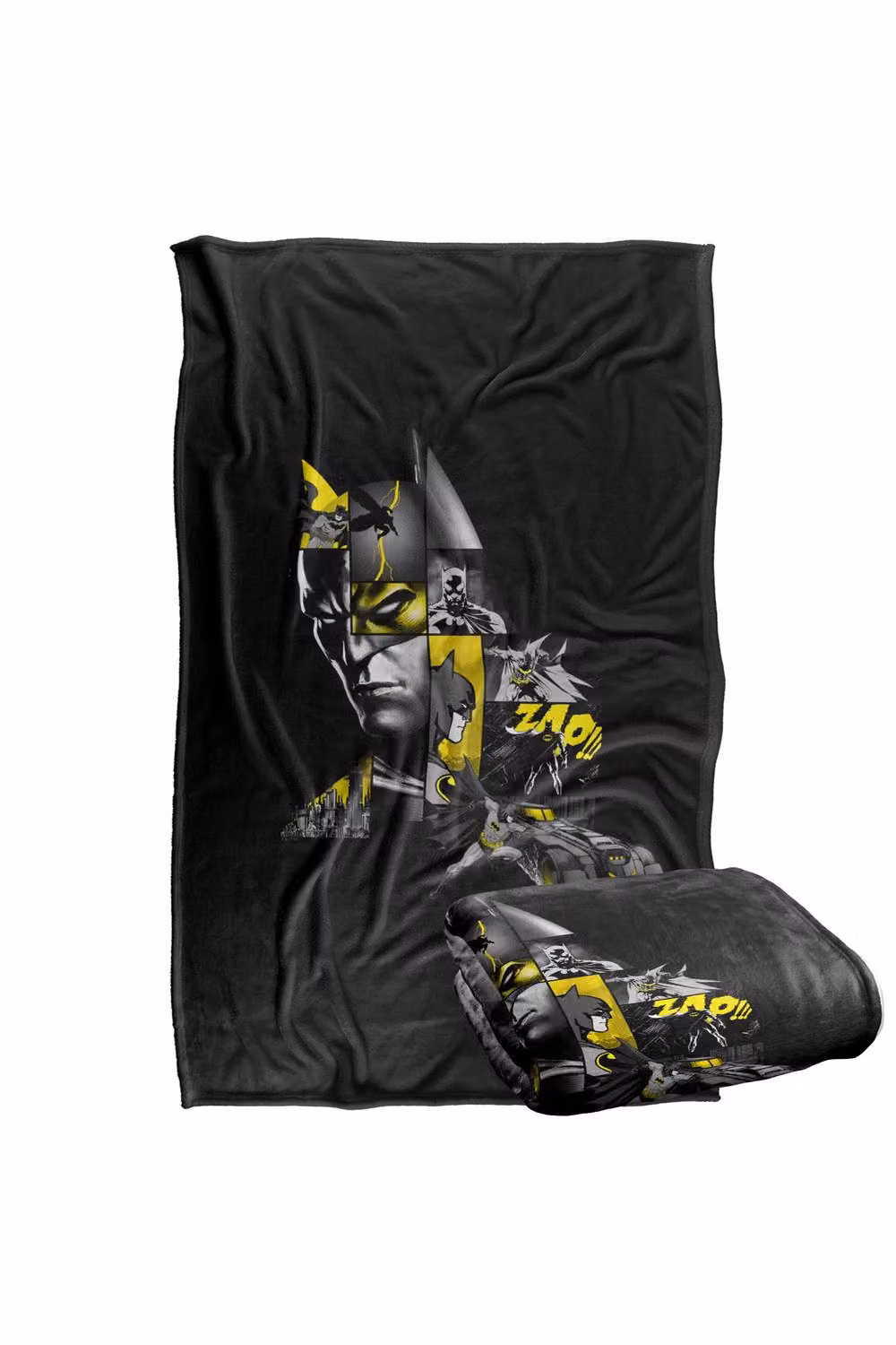 LOGOVISION Batman Panel Portrait and Batmobile Super Soft Fleece Throw Blanket, Multicolour, W: 91 cm, D: 147 cm – 7