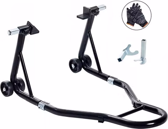 Ventryn Heavy Duty Motorcycle Rear Paddock Stand in Black