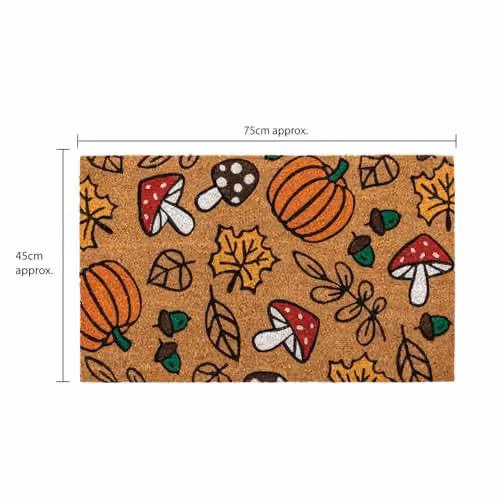JVL Brown Coir Entrance Doormat with Non-Slip Latex Backing, W: 45 cm, D: 75 cm – 3