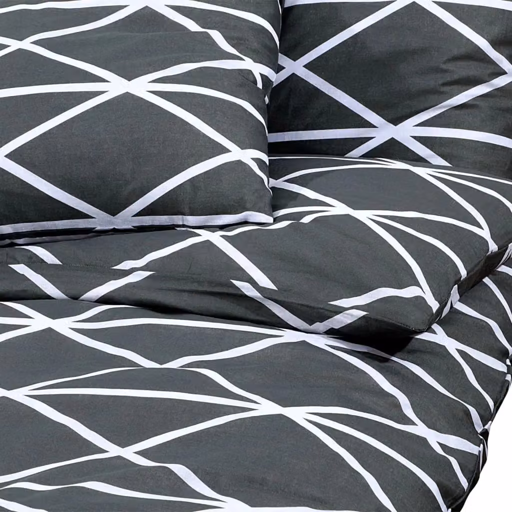 Berkfield Home Grey Cotton Duvet Cover and Pillowcase Set, 200 x 200 cm – 3