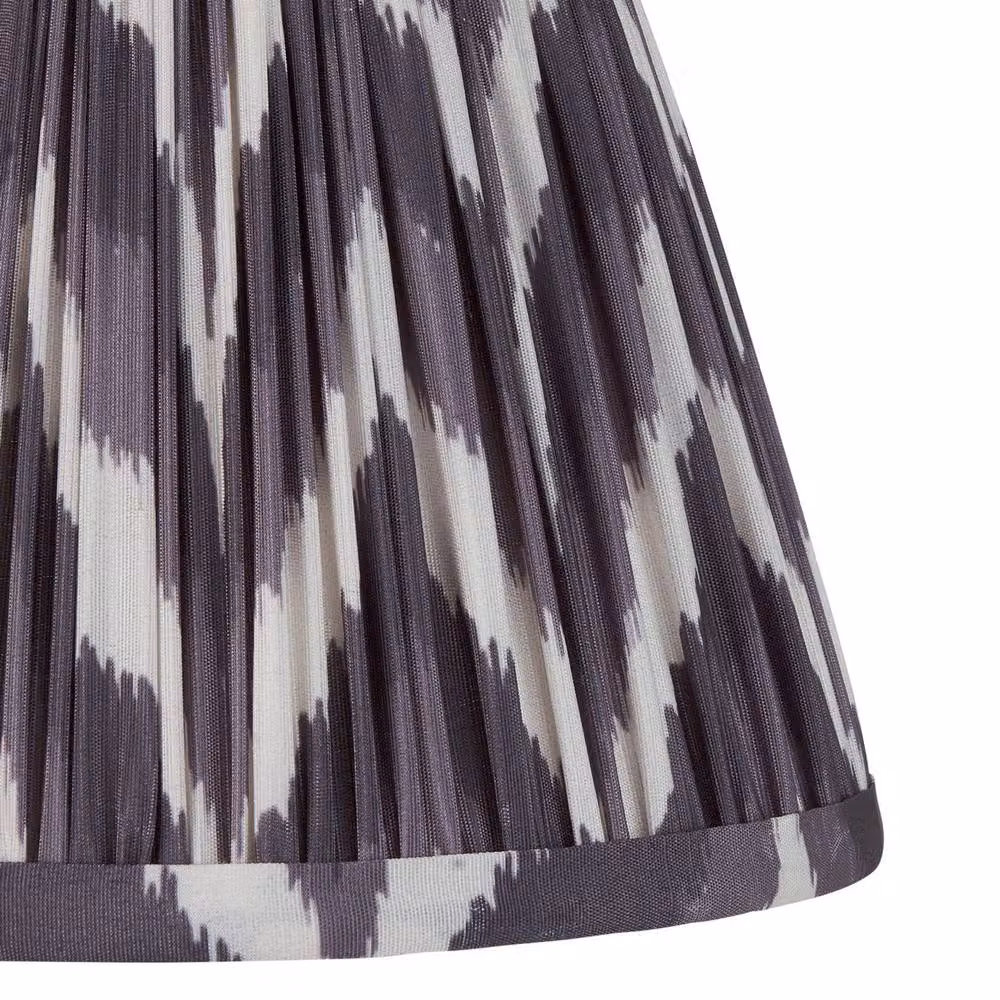 Netlighting Carnaby Almond White and Grey Wall Light with Fabric Zigzag Shade and B22 Fitting, Diameter: 20 cm – 3
