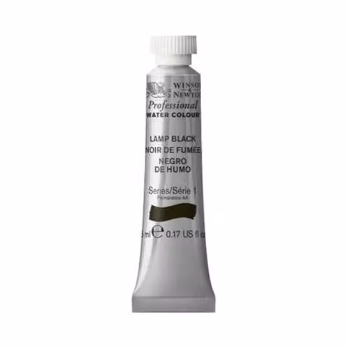 Winsor & Newton Professional Watercolour Paint, Lamp Black, 5ml – 2