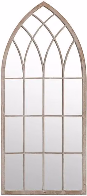 Berkfield Home Decorative Vintage Garden Mirror in Sand Beige, W/H: 70 x 30 cm – 1