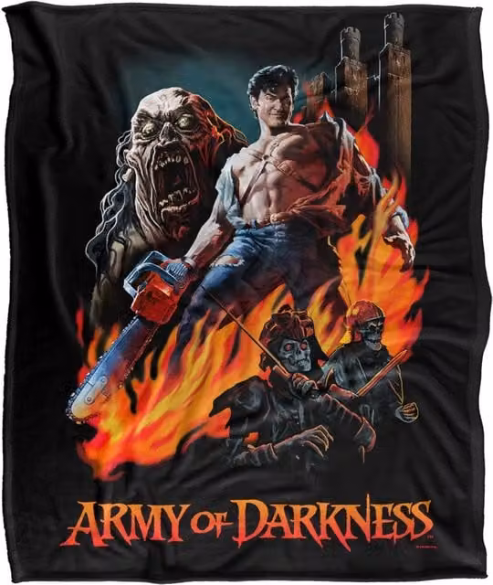 LOGOVISION Army of Darkness Super Soft Microfibre Fleece Throw Blanket, Multicolour, W: 152 cm, D: 127 cm – 6