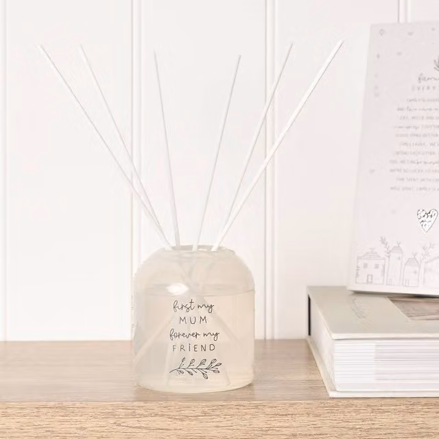 Moments Mum Forever Friend Floral Reed Diffuser, 200ml, Clear Glass