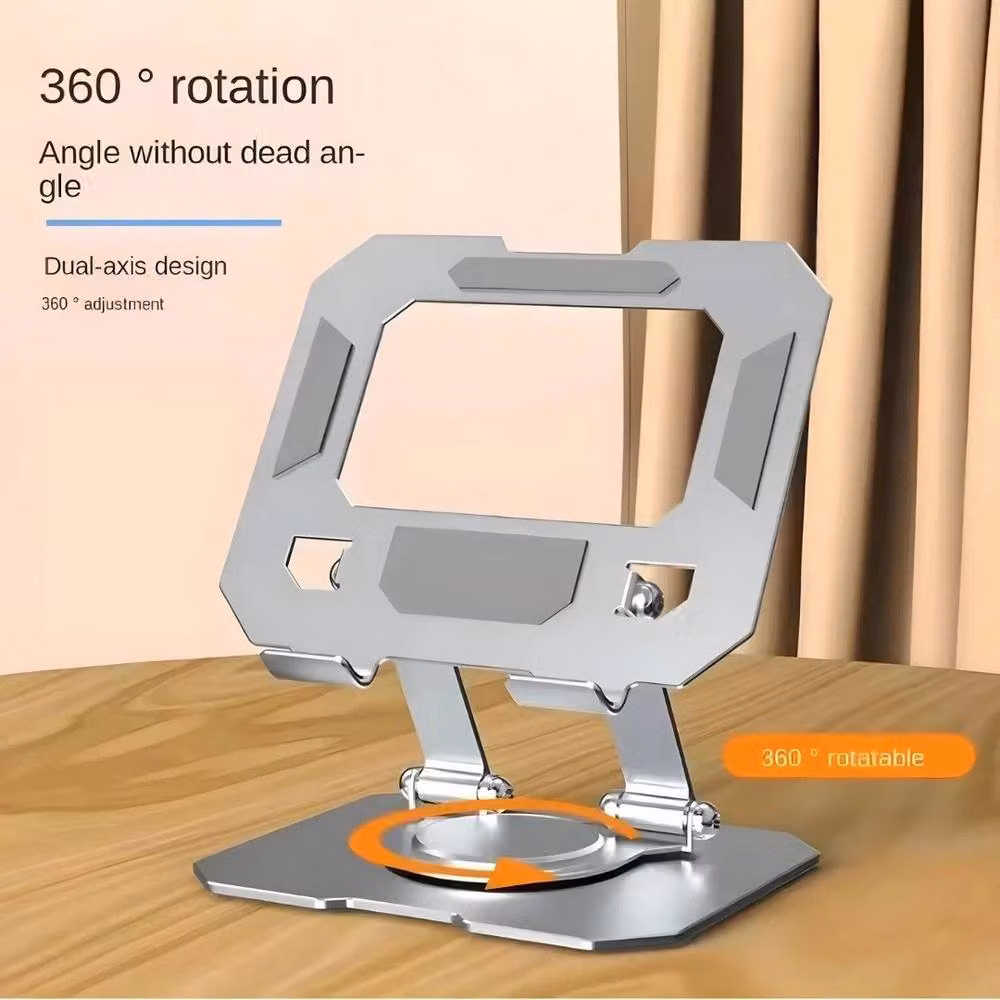 PAWNORA Adjustable Aluminium Desktop Tablet Stand in Silver – 3