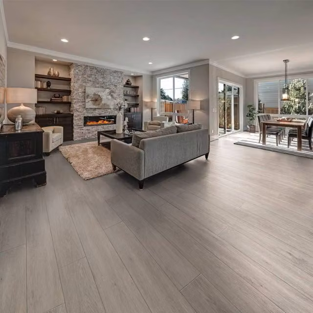 Luvanto Click Plus Wood Effect SPC Luxury Vinyl Tile in Off-White, 5mm Thickness