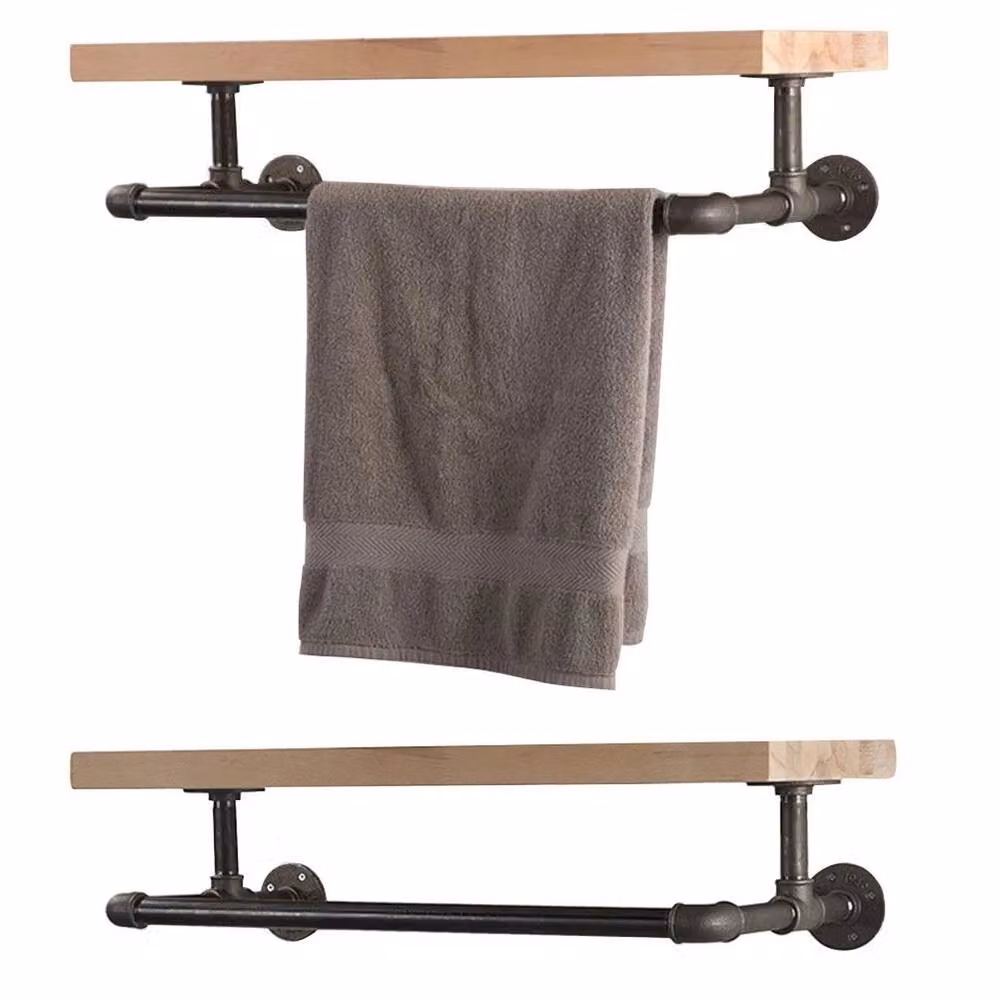 FORGEVIO Black Round Wardrobe Hanging Rail, W: 180 cm, H: 180 cm – 4
