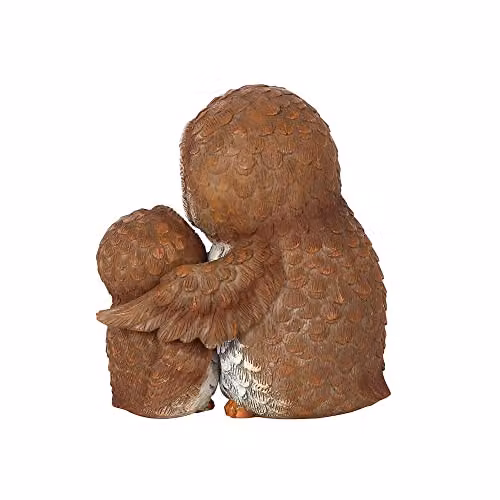 Something Different Brown and White Mother and Baby Owl Tabletop Ornament H 8.5 cm x W 7.5 cm – 2