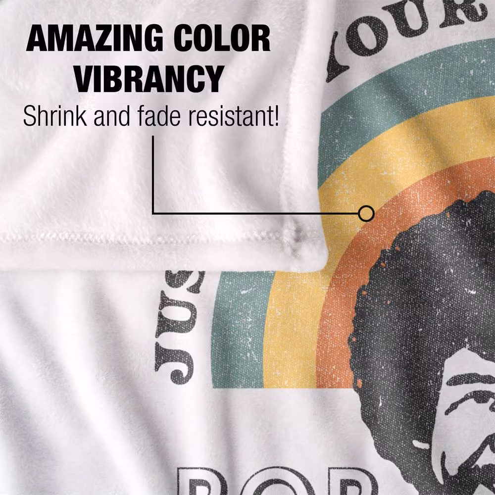 Bob Ross Rainbow Silky Touch Super Soft Fluffy Polyester Throw Blanket in Multicolour – 3