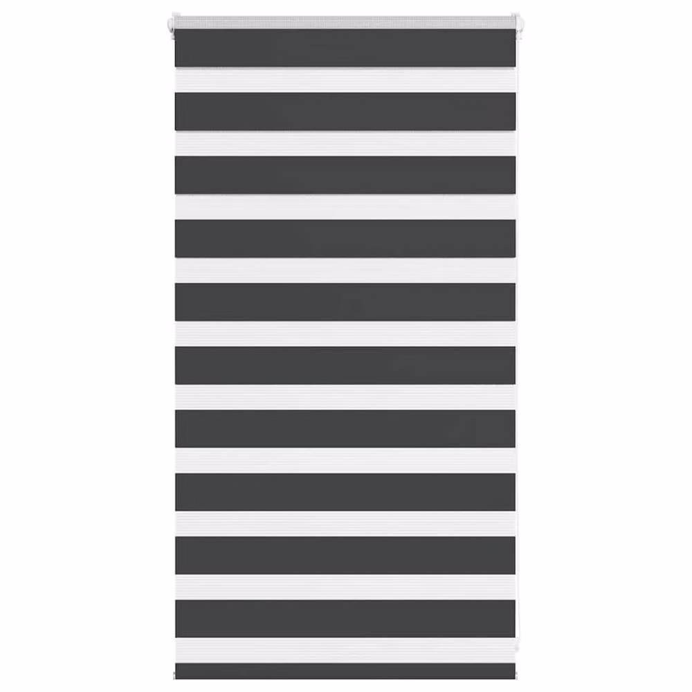 Berkfield Home Black Zebra Blind with Polyester Fabric, W: 85 cm, H: 100 cm – 2