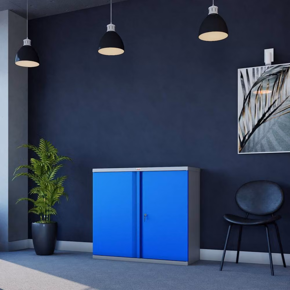 Phoenix Safe Company SC1010GBK Blue Stationery Cupboard with Key Lock and Adjustable Shelves – 2