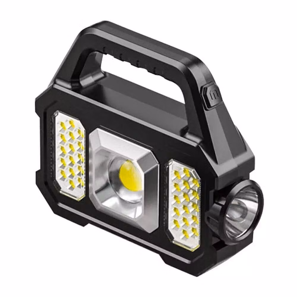 FLAVORA Emergency Solar Camping Lantern, USB Rechargeable LED Torch Light in Black – 2