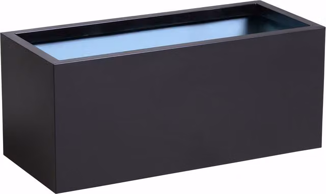 Primrose Black Galvanised Steel Rectangular Planter Tub