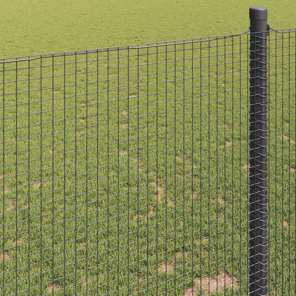 Berkfield Home Modern Welded Wire Fence in Grey Steel, 0.5 x 50 m – 4