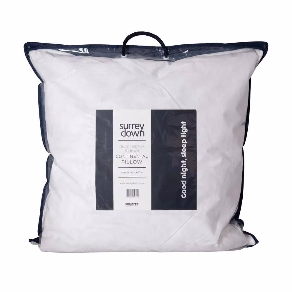 Surrey Down White Duck Feather and Down Square Pillow for Adults – 3