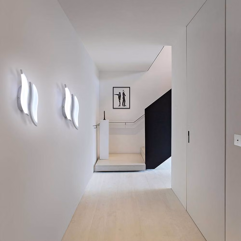 COMELY 12W LED Acrylic Leaf Shaped Sconce Wall Light in White with 6500K Cool White Light – 2
