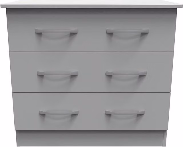 Ready Assembled 2 U Hampshire 3 Drawer Chest in Dark Grey