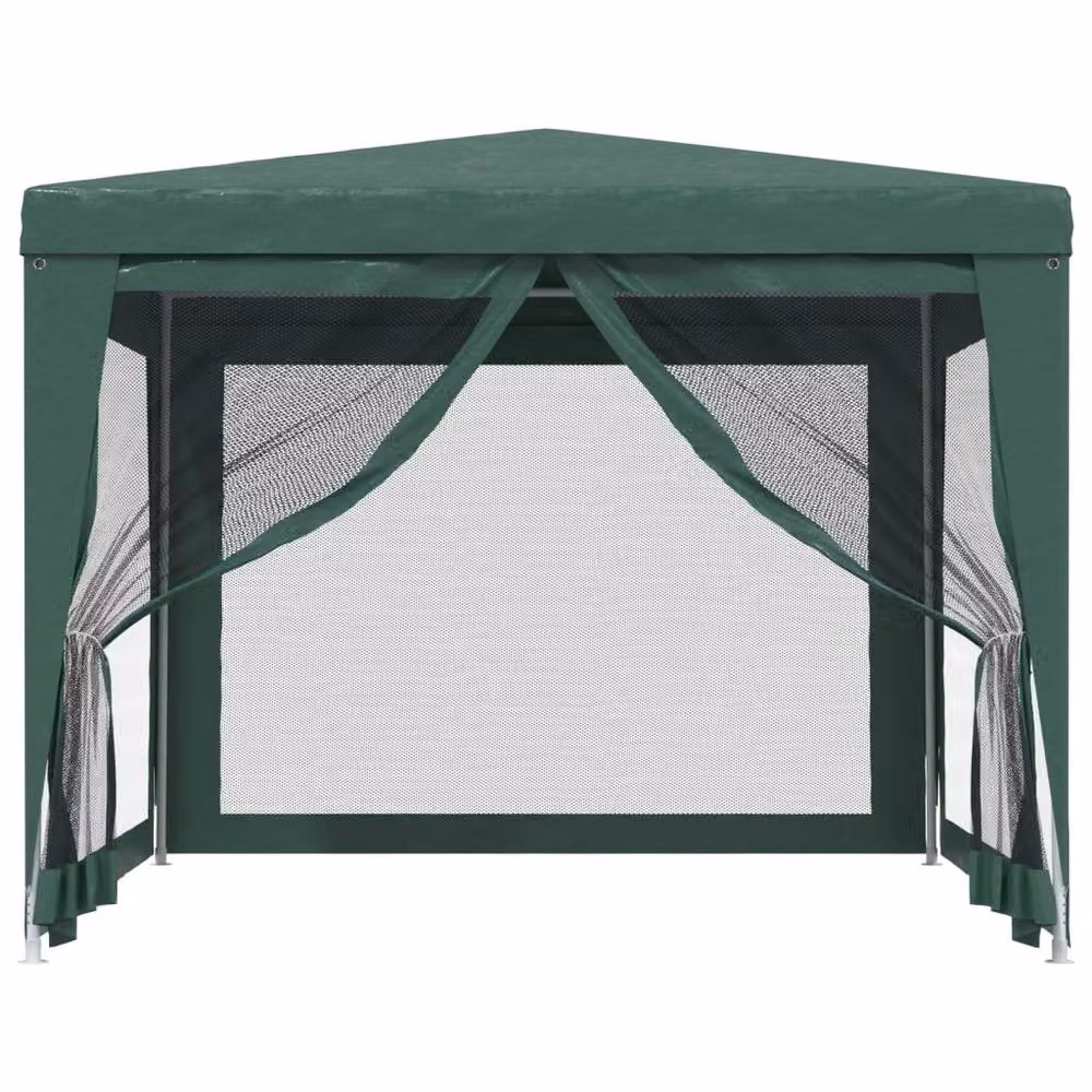 Berkfield Home Green Party Tent with 4 Mesh Sidewalls W: 3 m, D: 3 m – 3