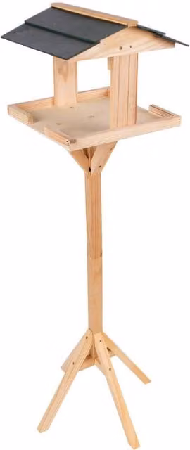 Redwood Wooden Bird Table in Brown