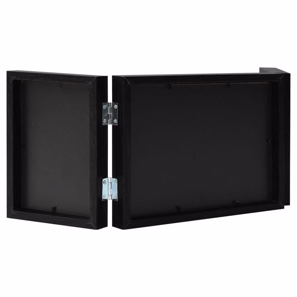 Berkfield Home Trifold Photo Frame Collage in Black, W: 22 cm, H: 15 cm – 3