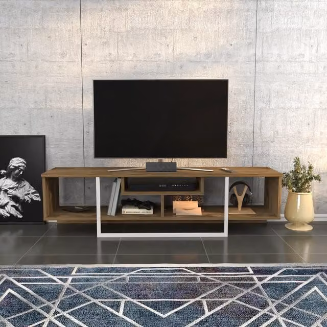 Asal TV Unit in Oud and White
