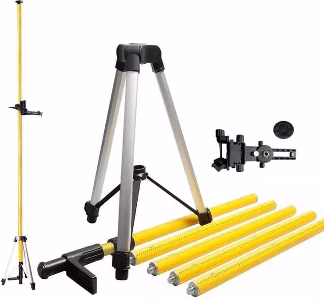 FLAVORA Adjustable Telescopic Tripod Support Pole, Yellow, W/D/H: 520 x 520 x 1000 cm – 1