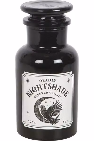 KDMD Mystic Raven Deadly Nightshade Apothecary Candle in Black – 2
