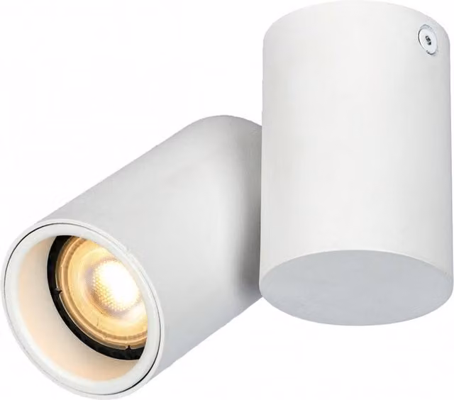 CGC Lighting LUP Modern Single Adjustable Aluminium Ceiling Spotlight in White