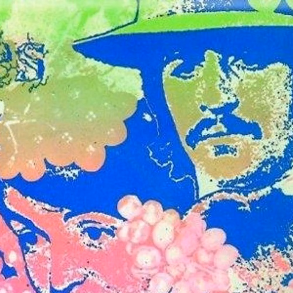 The Beatles Get Back Don't Let Me Down Psychedelic Fridge Magnet in Baby Blue and Multicolour – 2
