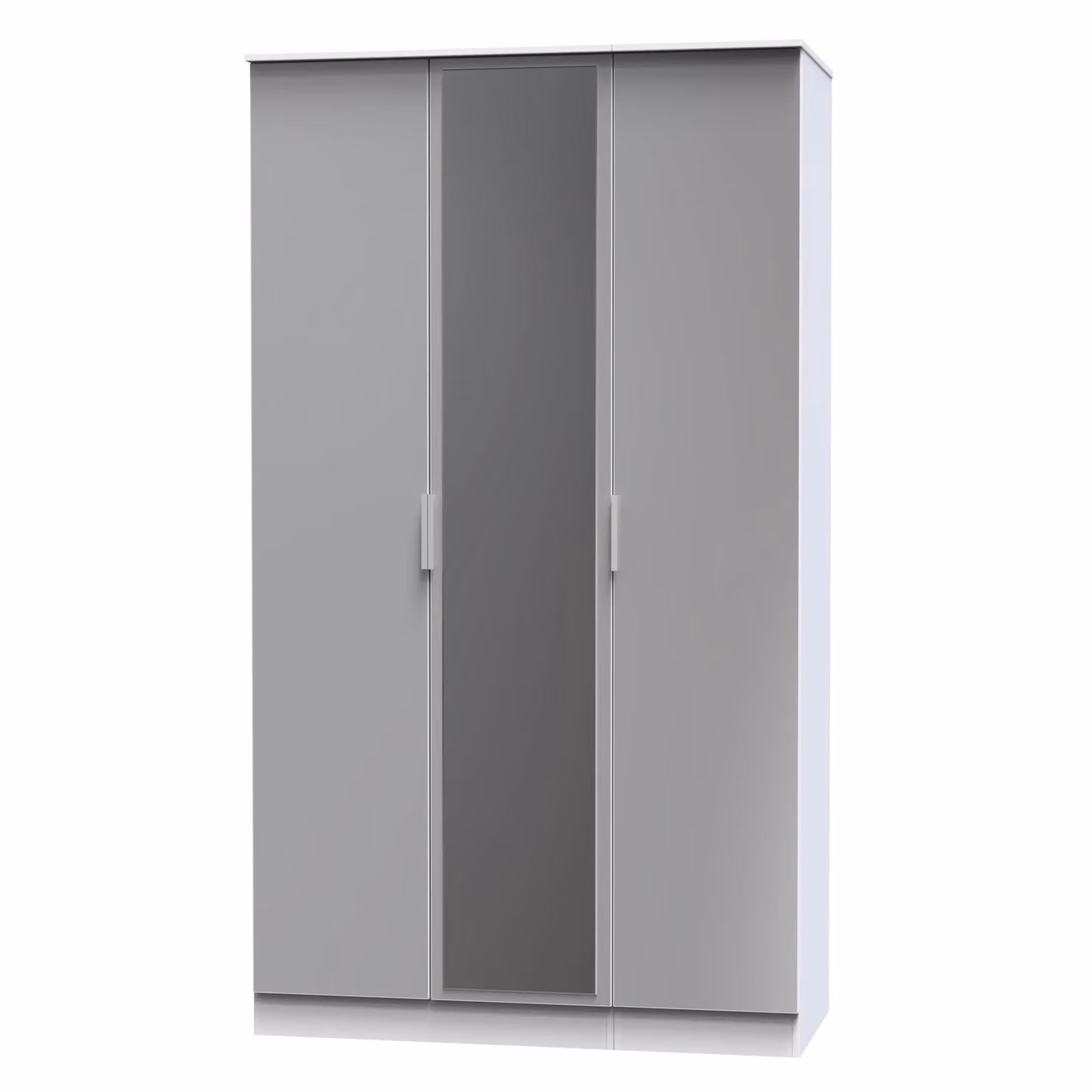 Ready Assembled 2 U Dover Triple Mirror Wardrobe in Mid Grey – 2
