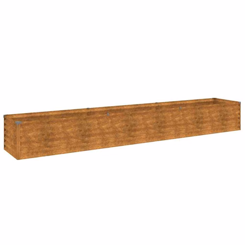 Berkfield Home Garden Corten Steel Raised Bed in Brown, W/D/H: 291 x 50 x 36 cm – 2