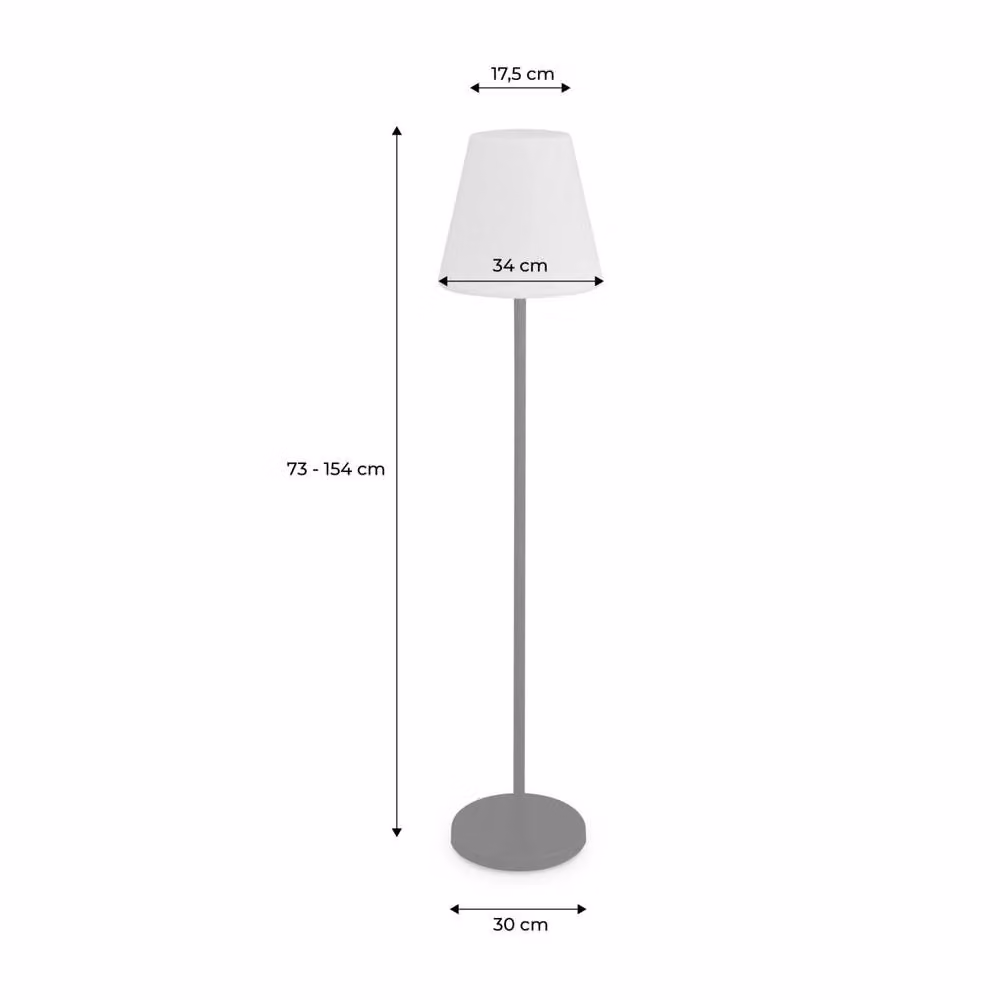 Sweek White Wireless LED Outdoor Floor Lamp with Remote Control – 2