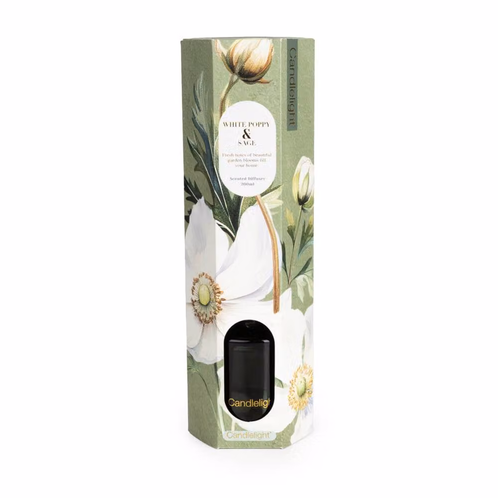 Madison & Mayfair White Poppy & Sage Reed Diffuser in Green – 2