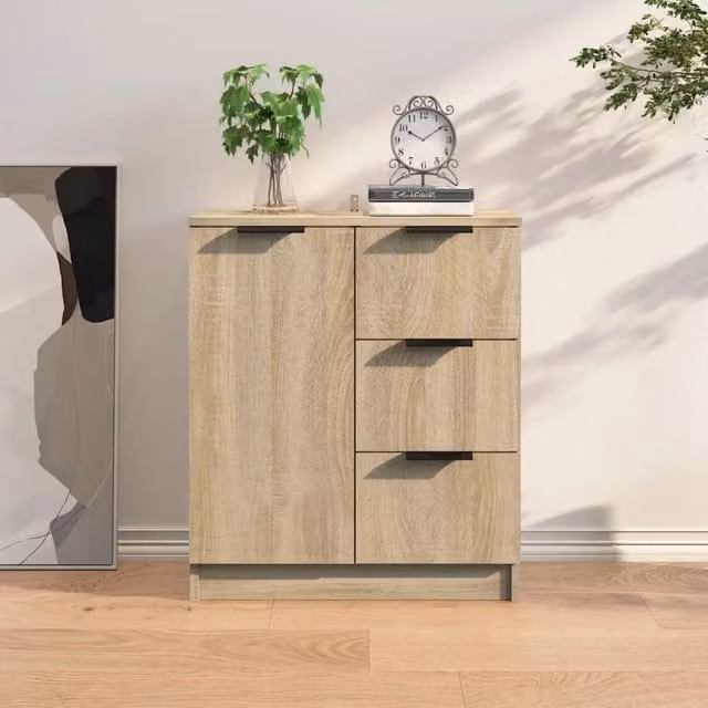 Berkfield Home Sonoma Oak Sideboard in Brown – 1